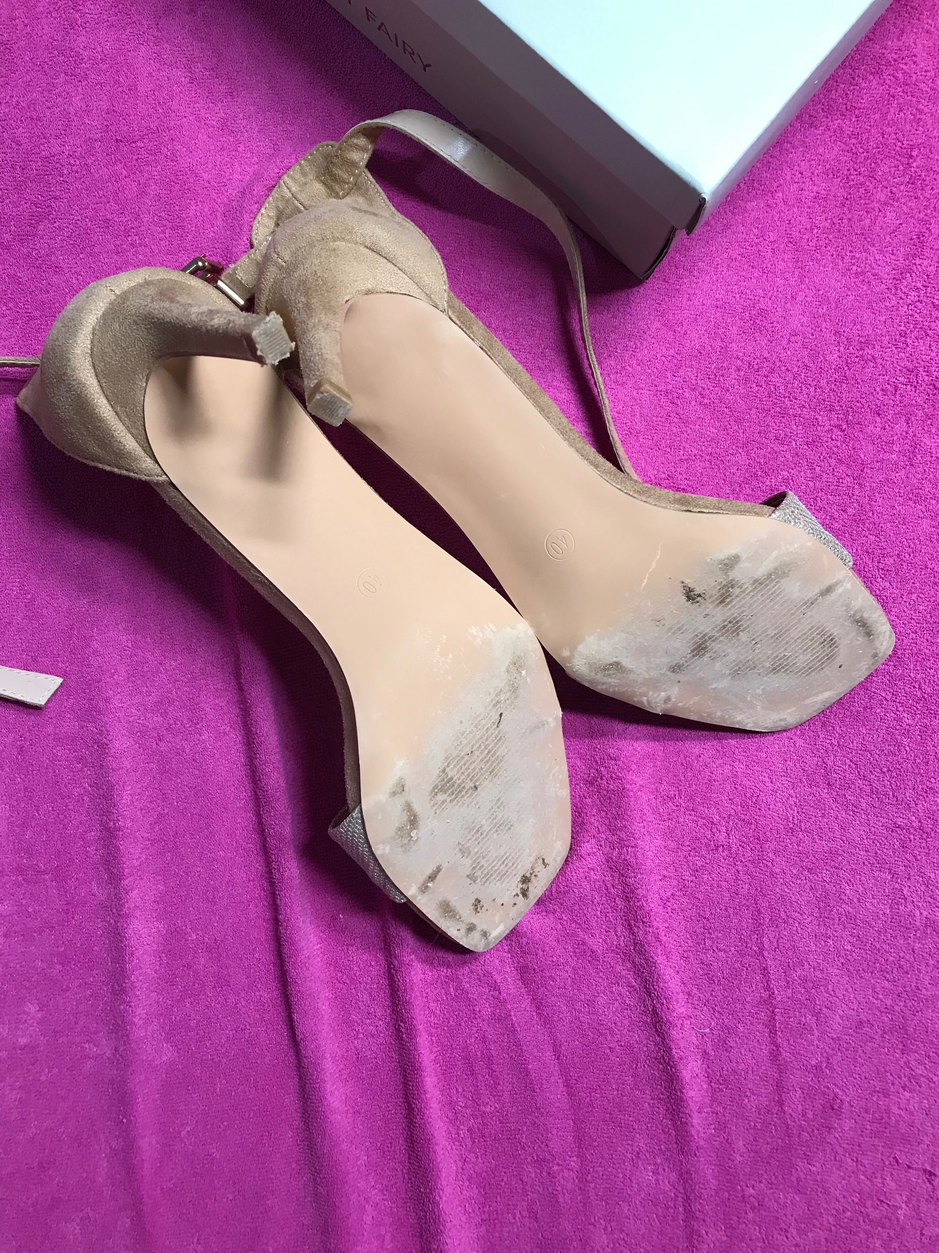 sandalki sandaly zlote na korku szpilce 40 ccc