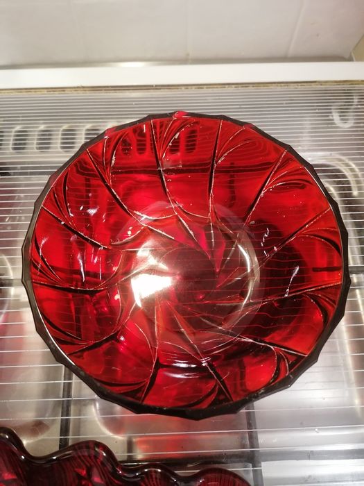 Talerzyk choinka, miseczka, świecznik, podstawka, czerwone