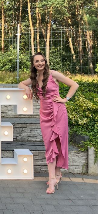 Sukienka pudrowy róż S