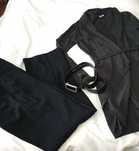 MaxMara sweter kaszmir S Marella Armani spodnie pasek skórzany zestaw