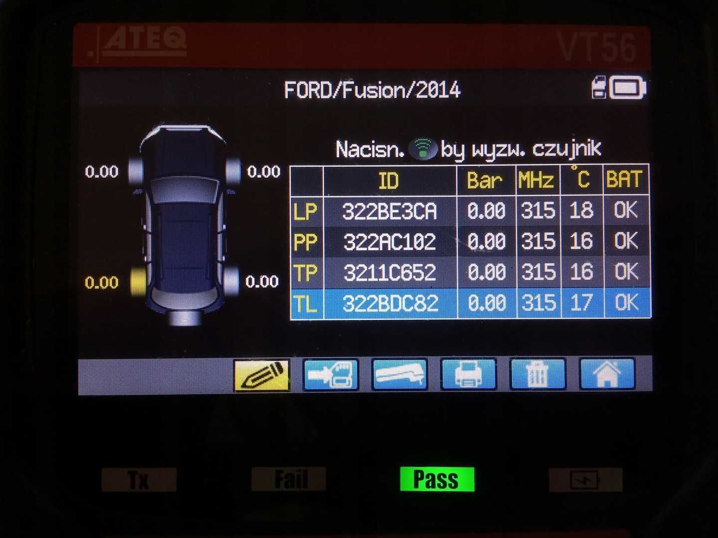 4x czujniki ciśnienia TPMS FORD EDGE MUSTANG USA 315MHz F2GZ-1A-189-A
