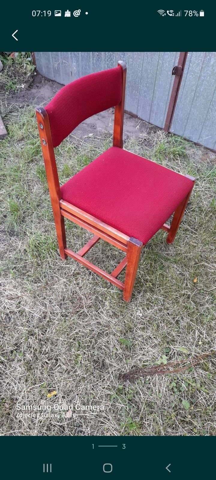 Krzesło vintage 1 sztuka