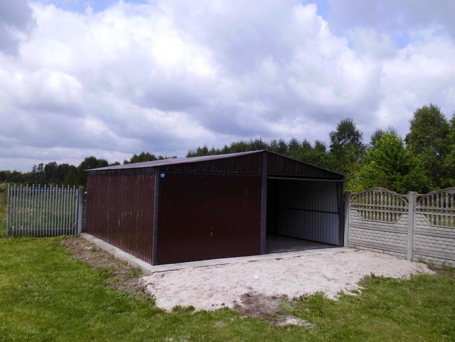 Garaż blaszany 6x6 Ocynk