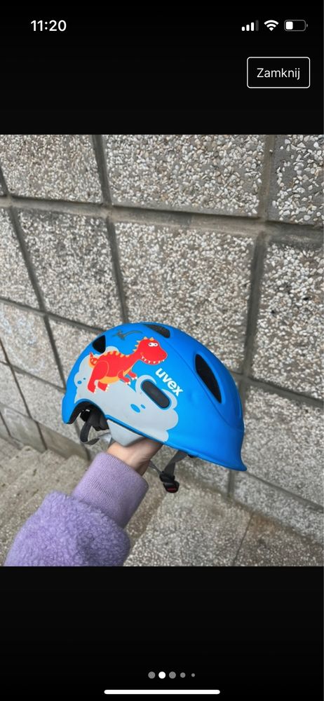 Kask uvex oyo style dino blue