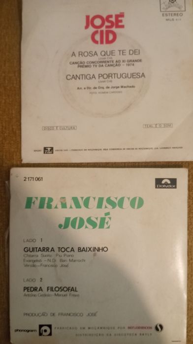 Disco vinil Francisco José pedra filosofal  e José Cid