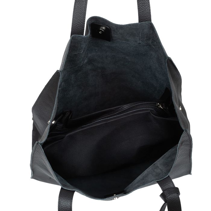 VERA PELLE torebka skórzana shopper duża z długimi rączkam V526 taupe