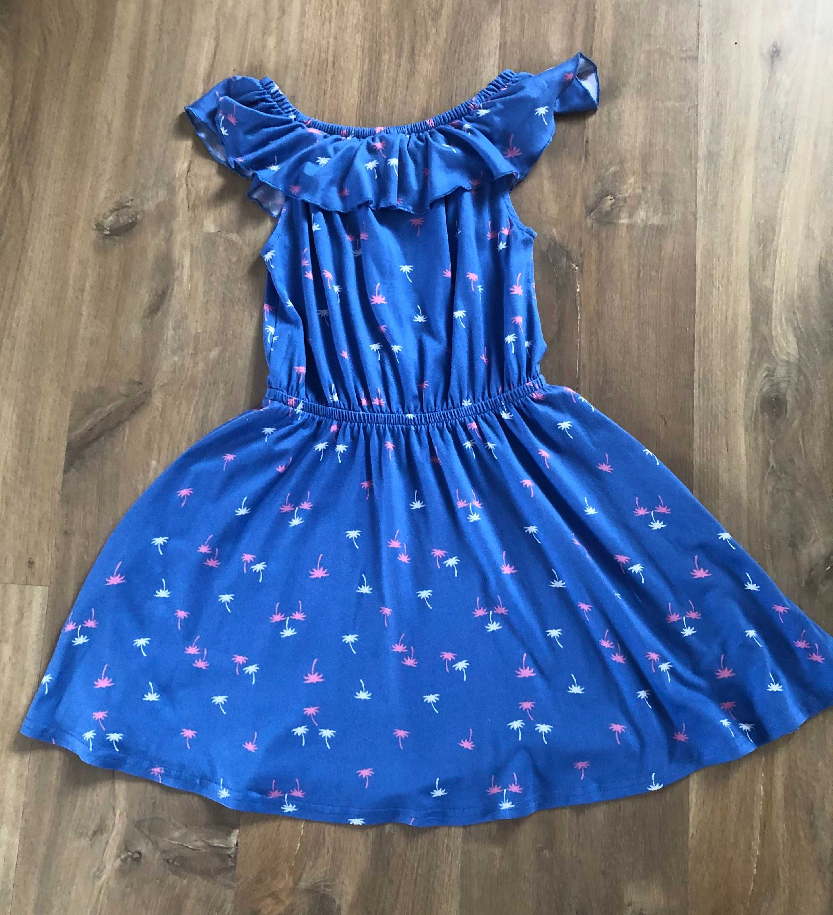 Sukienka YFK 128cm ( 7-8 lat), letnia, falbanka jak H&M