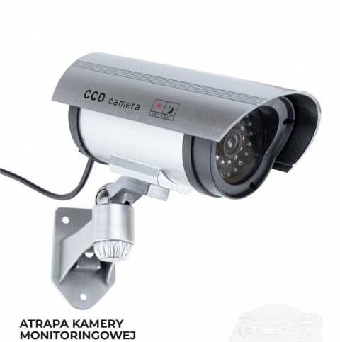 KAMERA ZEWNĘTRZNA wewnętrzna ATRAPA kamery dioda LED bezpieczny dom