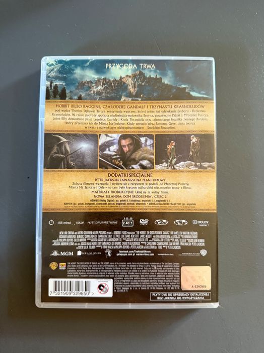 3 filmy DVD zjawa ,9 wrota , hobbit