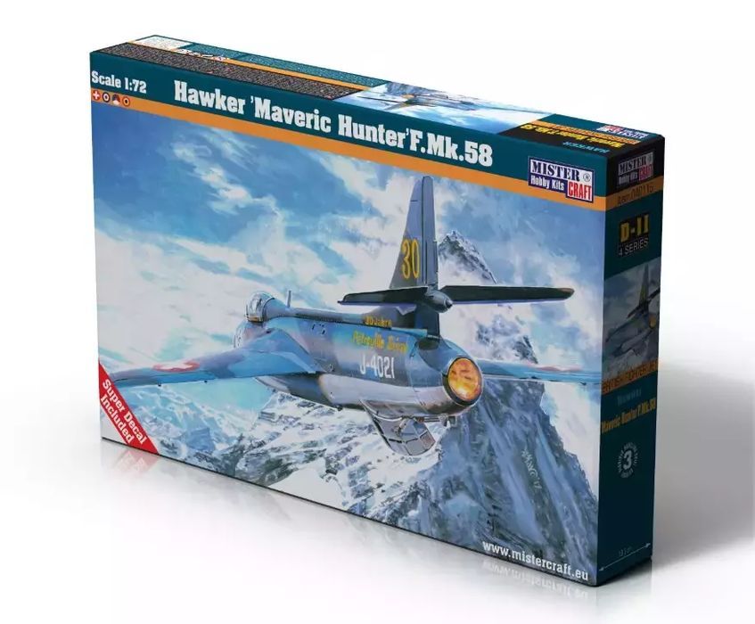 Hawker Maveric Hunter F.Mk.58, D-11, 1:72. Mistercraft. Nowy Produkt
