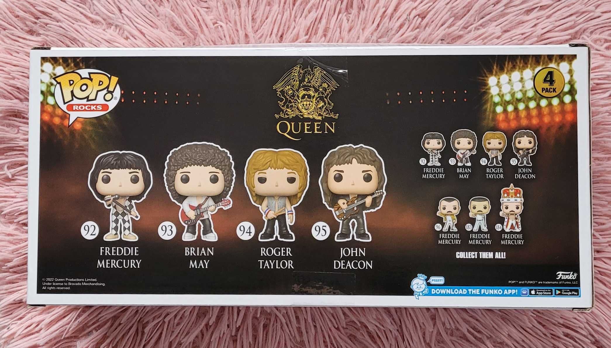 Funko POP! QUEEN 4Pack Freddie Mercury, Brian May, Roger Taylor Deacon