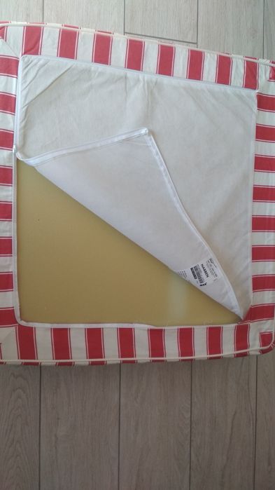 Poducha siedzisko pufa IKEA 68x68x17 pokrowiec Nabben + oparcie 70x70