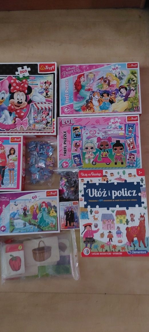 Puzzle dla dzieci 7 pudełek + 3 gratis