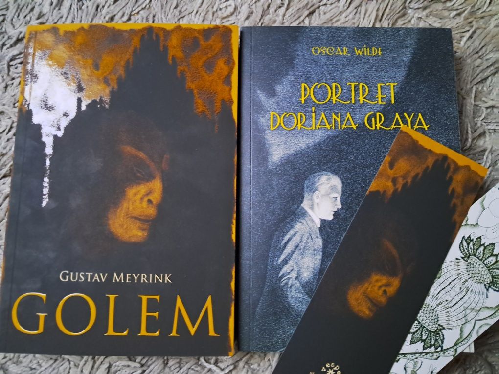 Zestaw nowe książki Portret Doriana Graya i Golem + zakładki