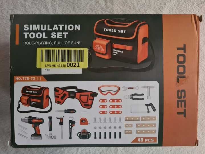 Zestaw narzędzi dla dzieci, do majsterkowania w torbie na ramię