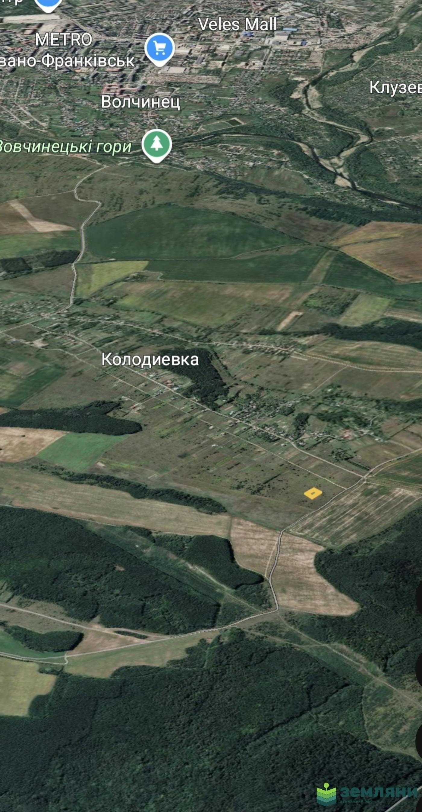 Продаж земельної ділянки 12 сот під будівництво с.Колодіївка