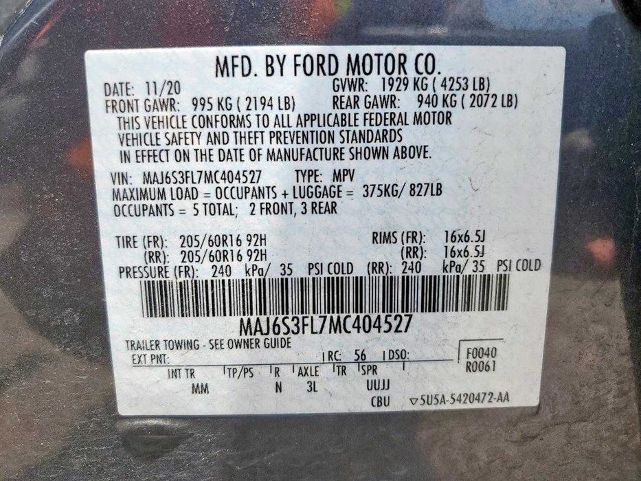 Ford Ecosport 2020р. 2.0 AWD 4x4 компактний кросовер