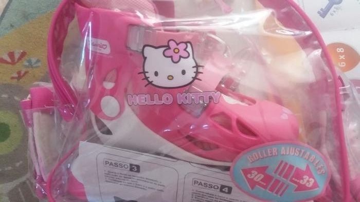 Patins em linha hello kitty 30-33 novos