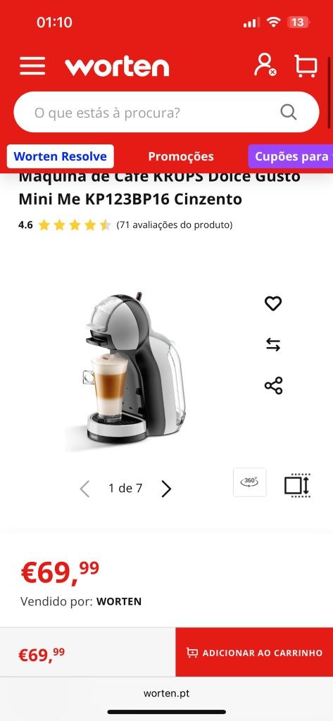 Maquina café dolce gusto