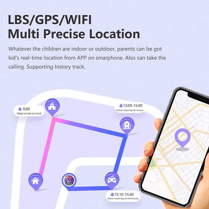 Blavec Smartwatch K-02 Kids Voice Call / GPS / 4G / SOS różowy