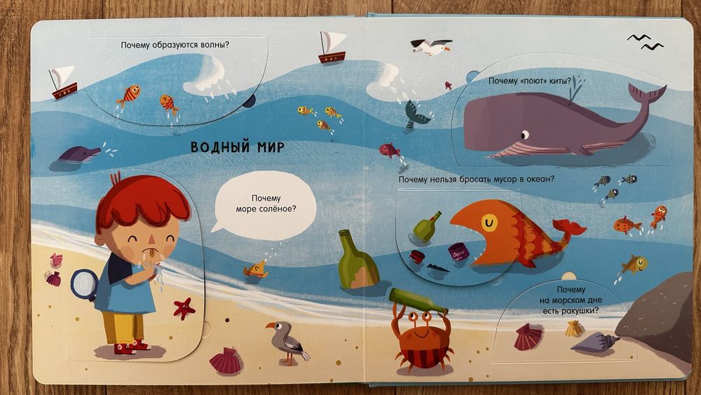 Книга с окошками «Природа». из серии Почему изд. Робинс