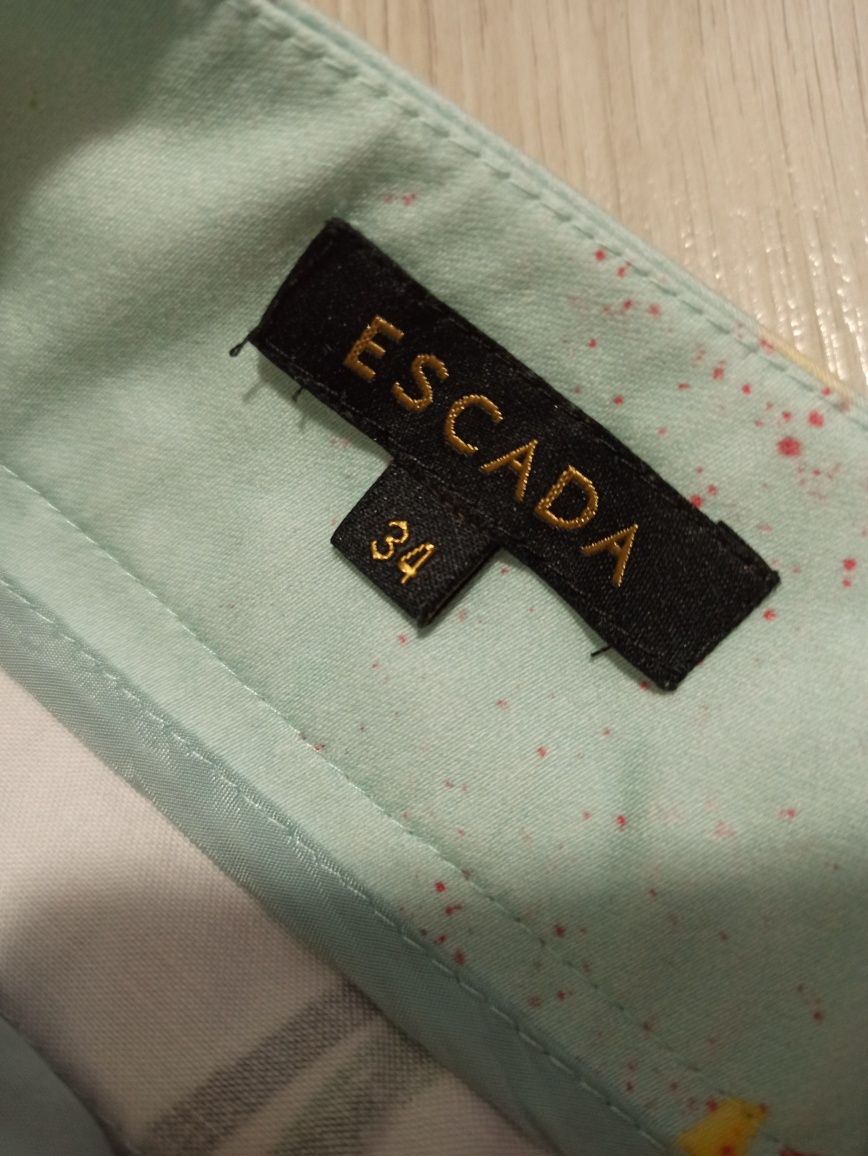 Escada красивые хлопковые брюки цветочный принт  хс/с