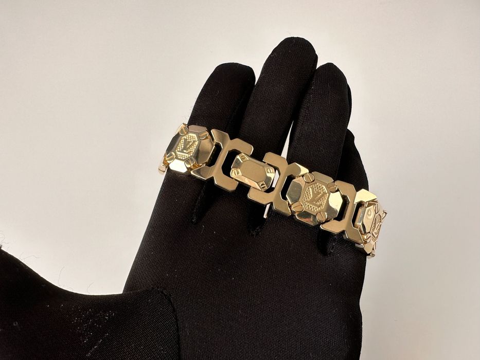 LV 81,7g / 20,5cm / 19,1mm ! Złota bransoletka ! 585pr 14k