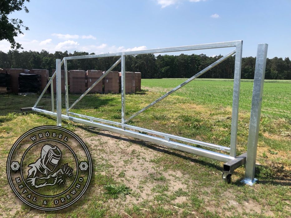 Brama przesuwna 4m 5m dwuskrzydłowa wjazdowa ocynkowana