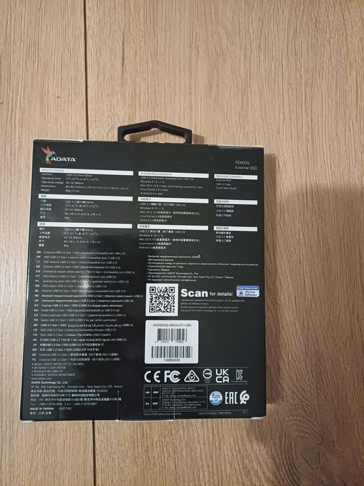 Dysk zewnetrzny SSD 480 GB