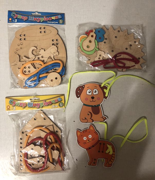 Набор детских игр - шнуровок ( 5 шт. )