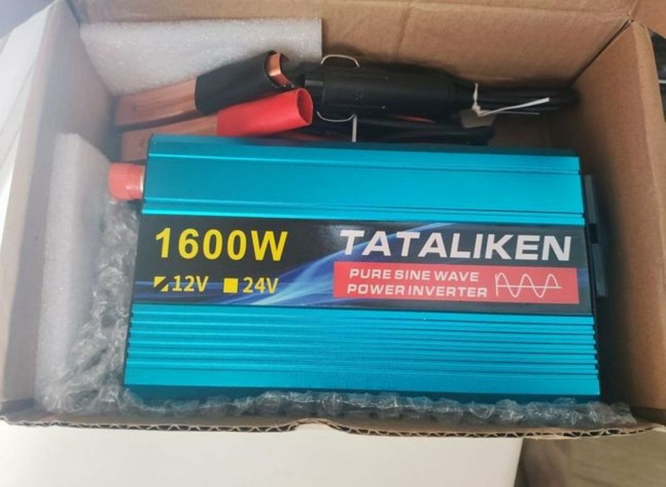Tataliken інвертор 12/220в 1600вт Чистий синус Розетка європейська
