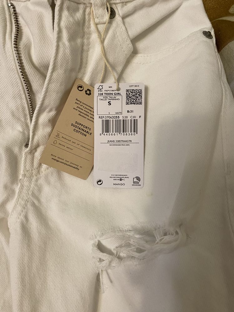 Джинси Mango білого кольору