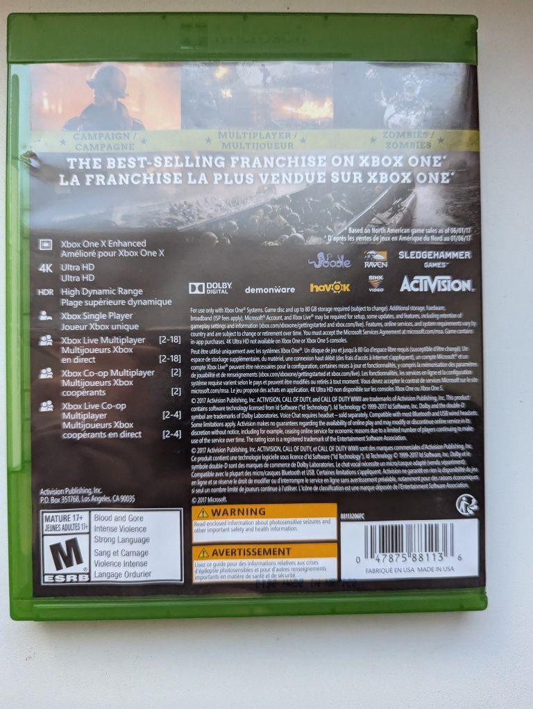 Call of Duty World War 2 ігри игры диски на Xbox one series X S