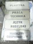 1 tabliczka plastyka gabinet prl, szkoła rosyjski tanio