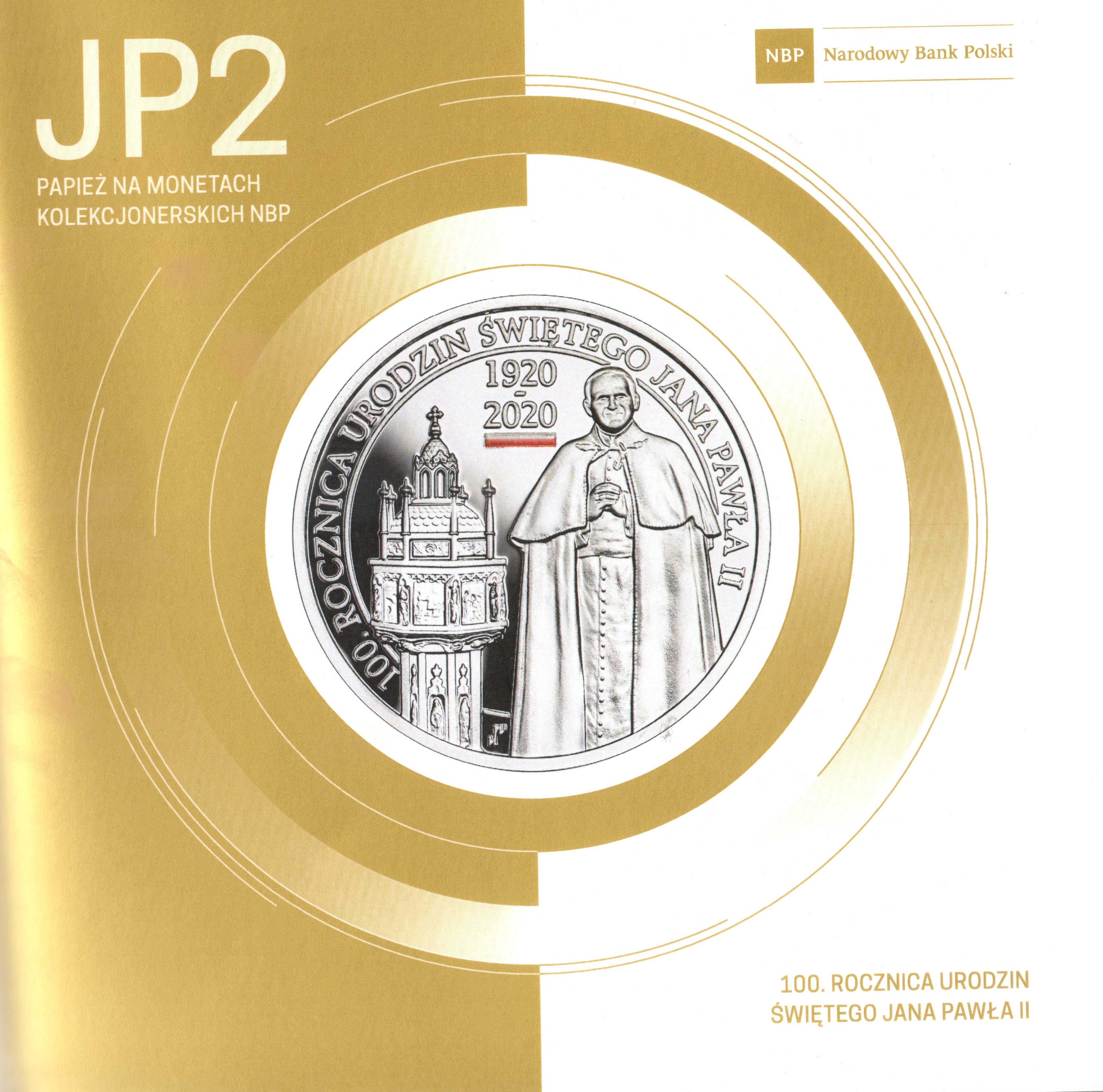 Papież Jan Paweł  II na monetach kolekcjonerskich wydanie NBP Nr.2