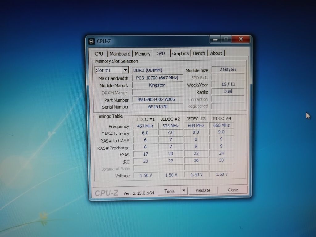 ОЗУ Kingston ddr3 2 гб 1333 MHz