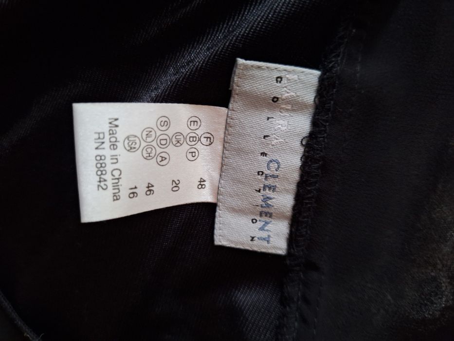 Czarna elegancka sukienka wizytowa, rozmiar 44/46, 3XL