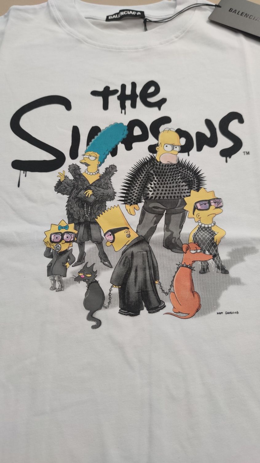 Мужская футболка Balenciaga с принтом The Simpsons