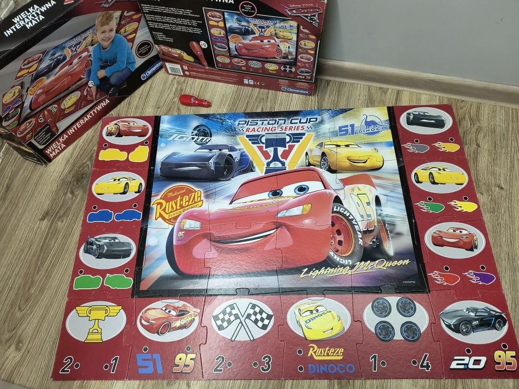 Wielka interaktywna mata Clementoni Auta Cars 3 Zygzak Mac Queen