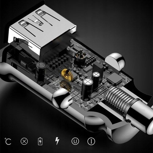 Baseus Ładowarka Samochodowa Mini Fast 2X Usb 3.1A