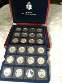 Kolekcja srebrnych monet Jan Paweł ll człowiek który zmienił świat.