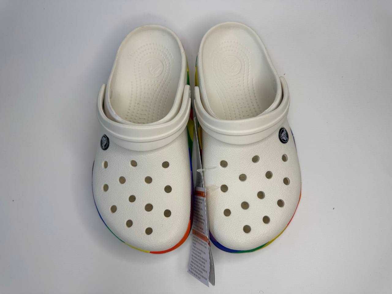 Crocs Crocband Rainbow Block White Крокси M5/W7 37 р Уцінка! №10132