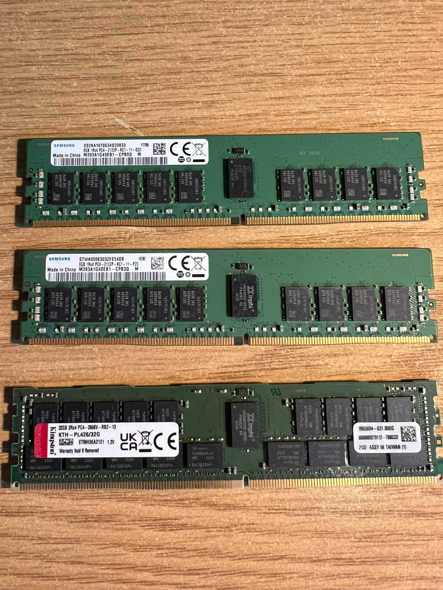Zestaw pamięci ram DDR4 1x32Gb + 2x8GB do srwerów