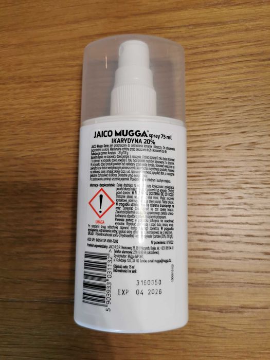 Mugga Spray 20% Ikarydyna bez deet