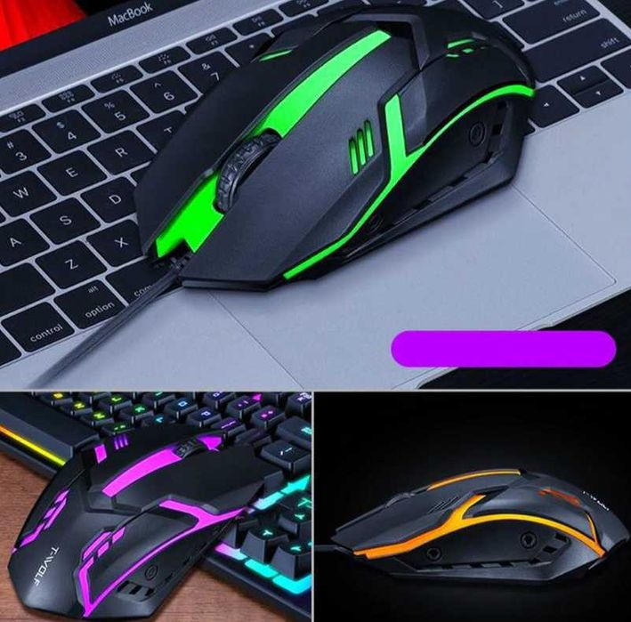 KLAWIATURA + MYSZKA GAMINGOWA dla gracza podświetlana led rgb *nowe*