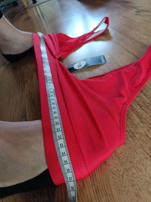 Biustonosz sportowy kostium kąpielowy czerwony damski 42 44 XL