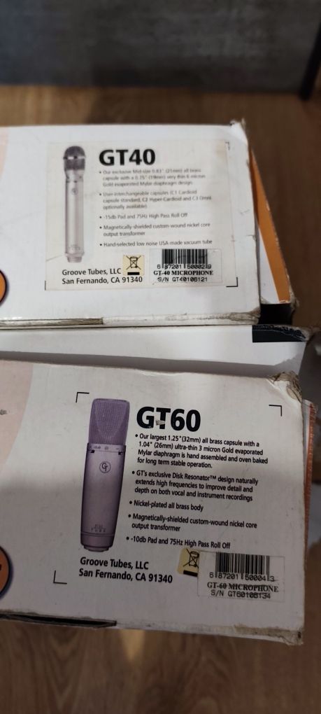 GROOVE TUBES GT-40 Lampowe mikrofony USA , sparowana parka.