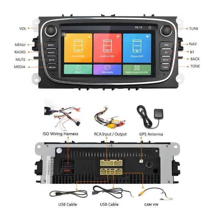 Radio Android Ford Focus Mondeo Smax Cmax Galaxy PROM