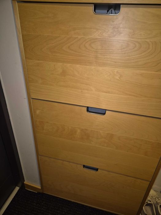 Szafka na buty, kolor dębowy, ikea, wysoka 140 cm