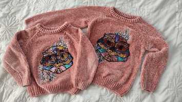 М'які велюрові светри, комплект (кофточка, реглан)